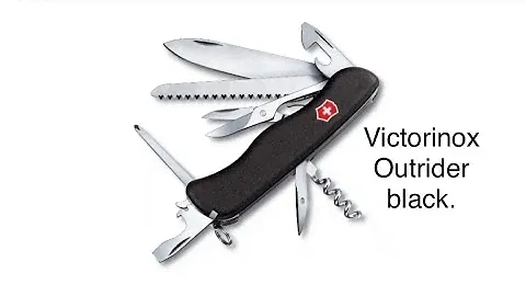 Обзор многофункционального ножа Victorinox Outrider black. EDC мультитул. Инструмент для дома.