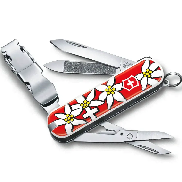 Нож-брелок Victorinox Nail Clip 580 Translucent Red 65мм-0
