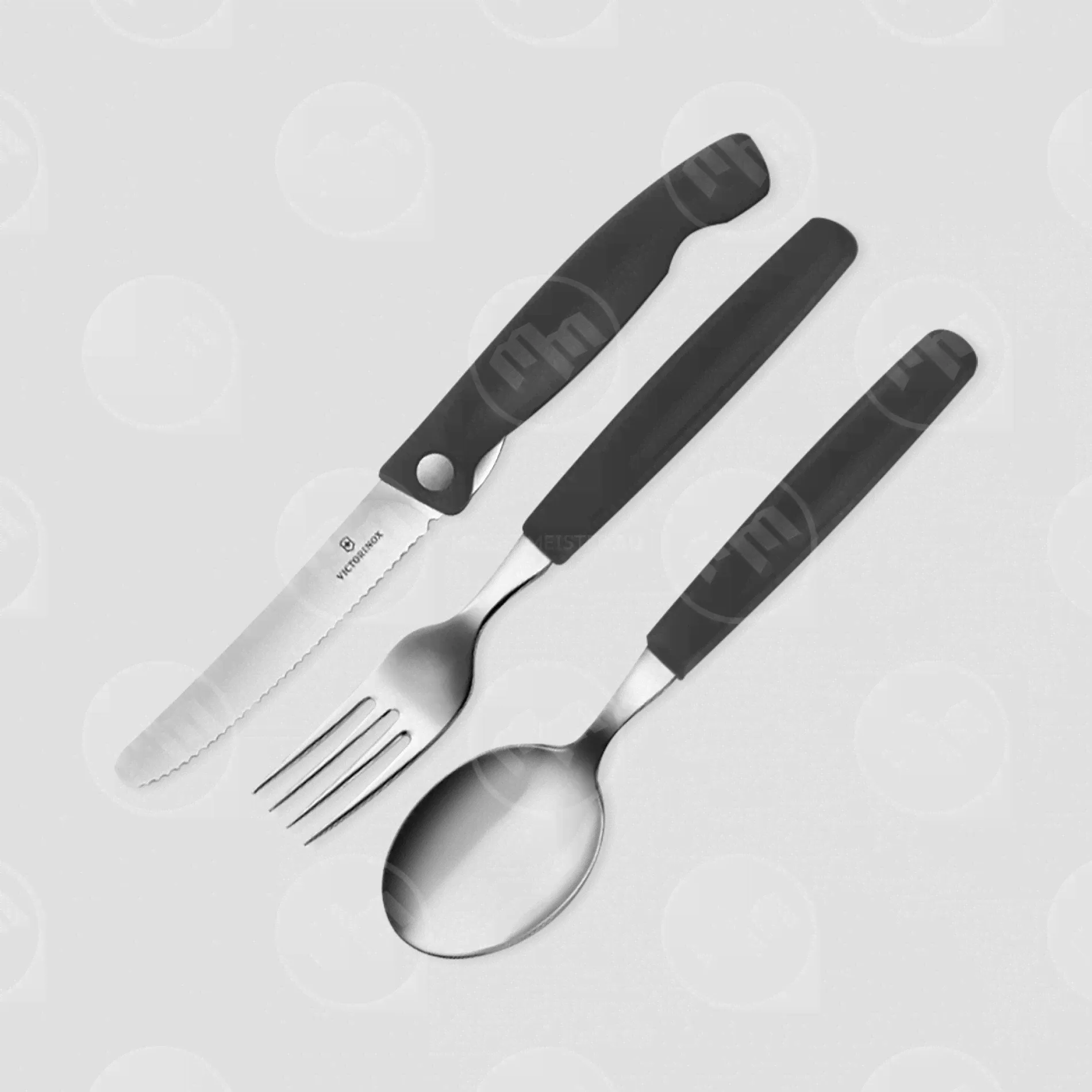 Набор походный столовых приборов Swiss Classic, рукоять черная, 6.7192.F3, VICTORINOX-0
