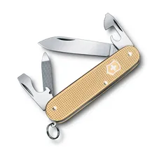 Нож перочинный VICTORINOX Cadet Alox, 84 мм, 9 функций, алюминиевая рукоять, золотистый - 0.2601.L19