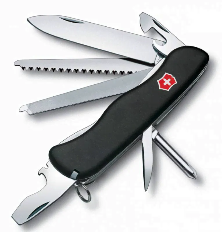 Нож перочинный Victorinox Locksmith 0.8493.3 с фиксатором лезвия 14 функций черный