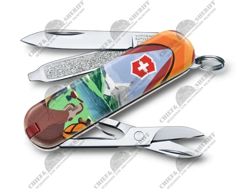 Нож перочинный Victorinox Classic Call of Nature, 58мм 7функций, 0.6223.L1802, купить в интернет-магазине с доставкой по Москве и России-0