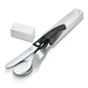 Набор из 3 столовых приборов Victorinox Swiss Classic: складной нож для овощей, вилка, ложка, чёрный 6.7192.F3