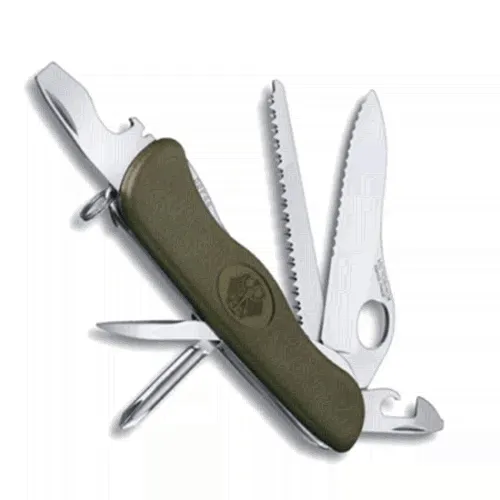 Нож перочинный Victorinox Military 111мм 11 функций зеленый-0
