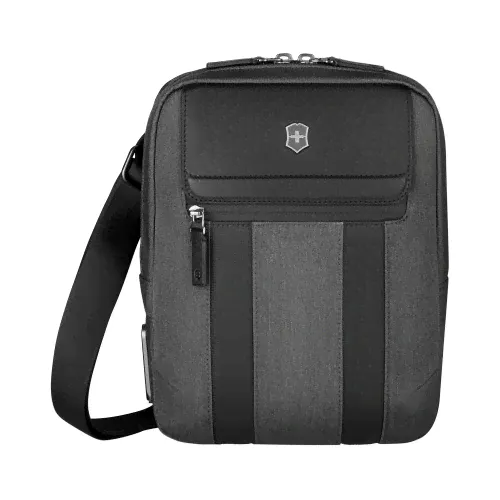 Сумка через плечо VICTORINOX Architecture Urban 2 Crossbody Bag,серый, полиэстер/кожа, 9x22x28 см,6л-0