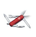 Нож-брелок Victorinox Classic Midnite Manager, 58 мм, 10 функций, красный 0.6366