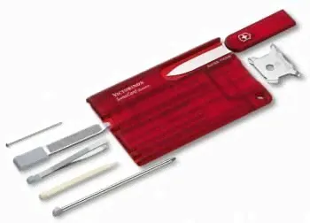 Карта Victorinox SwissCard Quattro (0.7200.T), красный-0