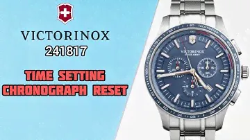 How To Setting TIME, DATE and Chronograph VICTORINOX SWISS ARMY 241817 Chronograph Watch