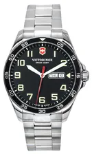 Victorinox Swiss Army FieldForce Кварцевые мужские часы с черным циферблатом из нержавеющей стали 241849 100M
