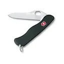 Нож Victorinox Sentinel One Hand belt-clip, 111 мм, 5 функций, с фиксатором лезвия, черный