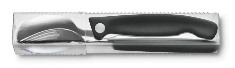 Набор из 3 столовых приборов VICTORINOX Swiss Classic, черный-1