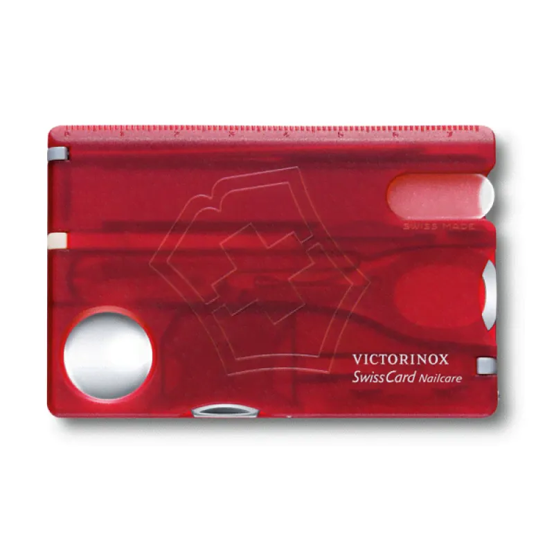 Швейцарская карточка Victorinox SwissCard Nailcare, красная