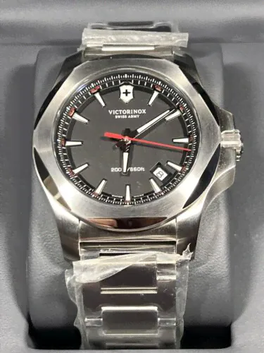 VICTORINOX INOX Swiss Army Mens Diver Bracelet Quartz Watch V241723 20ATM 43mm-0