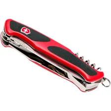 Нож перочинный Victorinox RangerGrip 74, сталь X55CrMo14, рукоять термоэластопластик, красный с черным