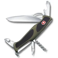 Нож перочинный 130мм Victorinox RangerGrip 61 - Черный/Зеленый (0.9553.MC4)