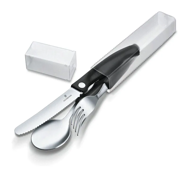 Набор из 3 столовых приборов VICTORINOX Swiss Classic, черный-3