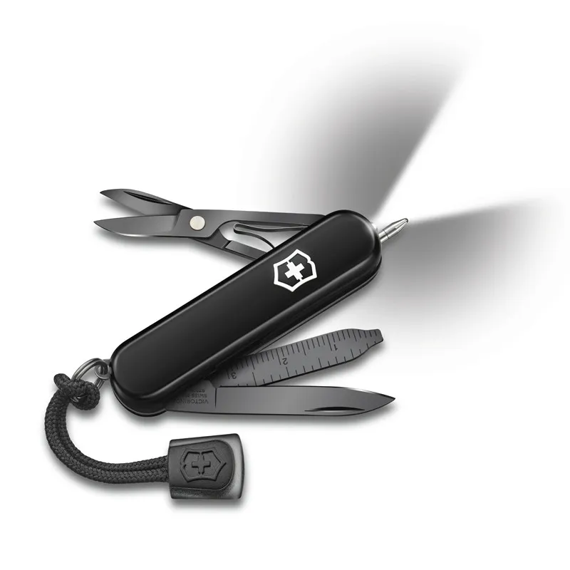 Нож-брелок VICTORINOX Signature Lite Onyx Black, 58 мм, 8 функций, чёрный - 0.6226.31P-0