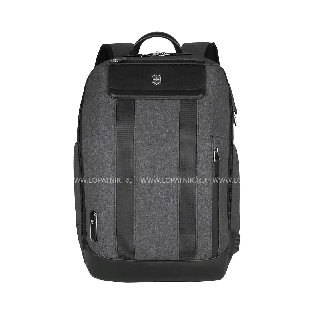 Рюкзак VICTORINOX Architecture Urban2 City Backpack 14'', серый, полиэстер / кожа, 30x19x42 см, 17 л 611955-0