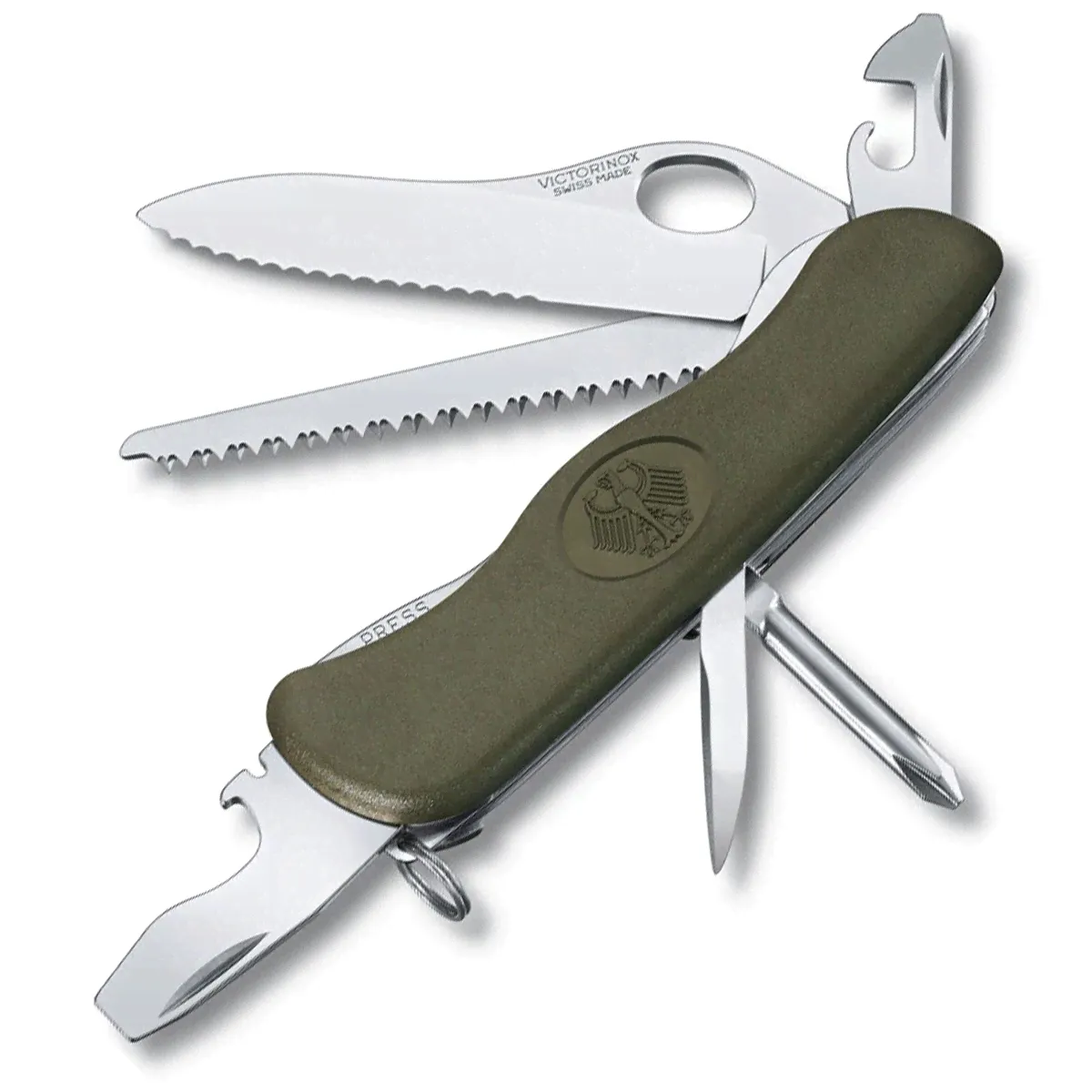 Нож перочинный VICTORINOX Military 10 функций хаки (0.8461.MW4DE)