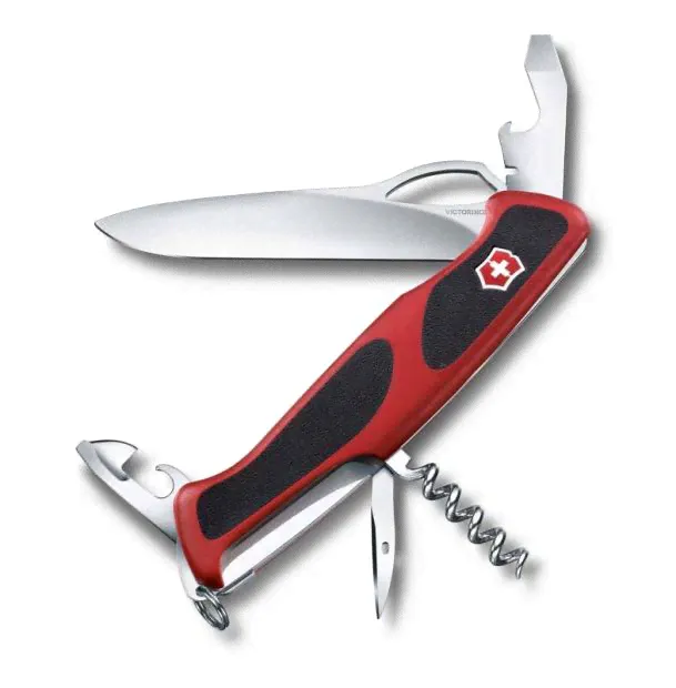 Нож Victorinox RangerGrip 61, 130 мм, 11 функций, красный 0.9553.MC-0