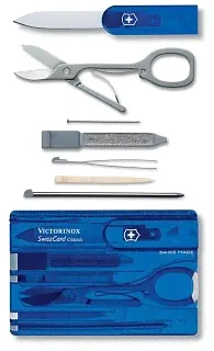 Карта Швейцарская Victorinox SwissCard Lite с инструментами синий-3
