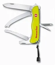 410 Victorinox Нож перочинный Victorinox RescueTool 0.8623.N с фиксатором лезвия 15 функций желтый люминисцентный