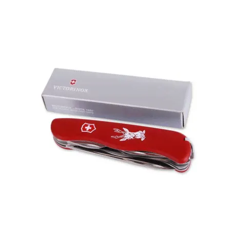 Нож Victorinox Hunter, 111 мм, 12 функций, с фиксатором лезвия, красный-4