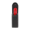 Чехол Victorinox кожаный черный с застежкой 91 mm