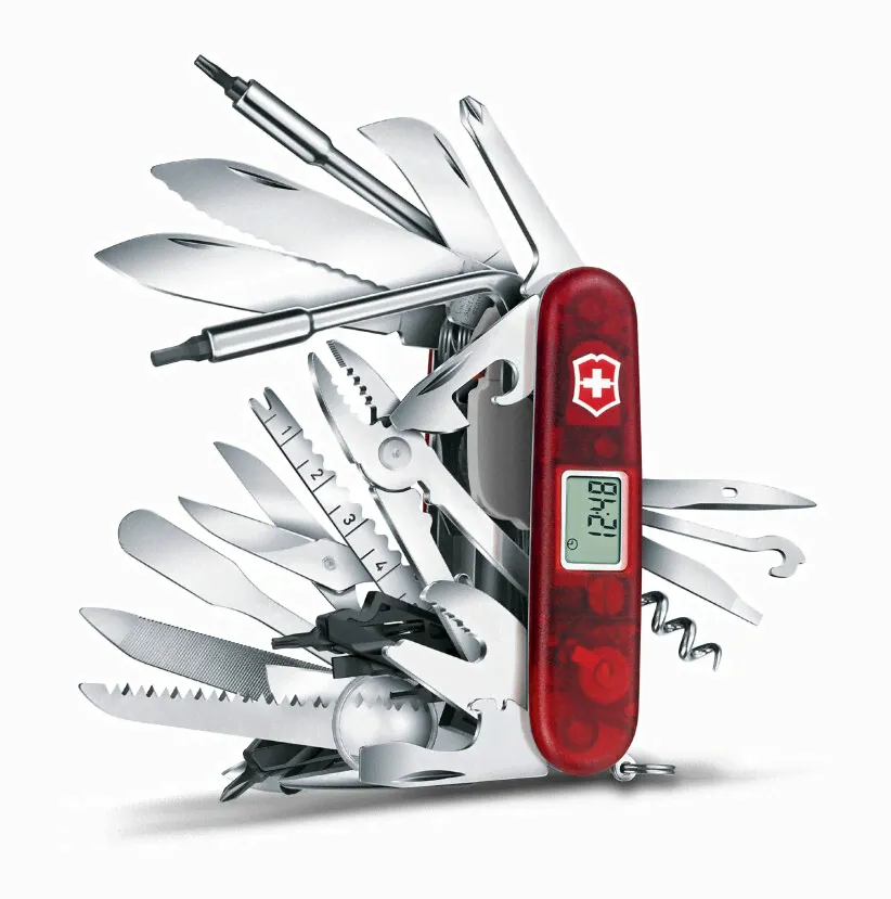 Нож Victorinox SwissChamp 81, 1.6795.XAVT, 91 мм, красный.-1