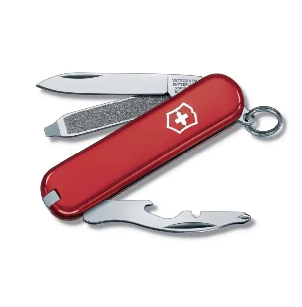 Нож-брелок Victorinox Classic Rally, 58 мм, 9 функций, красный 0.6163-0
