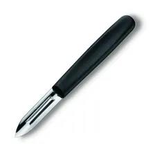 Нож для чистки картофеля Victorinox, одностороннее лезвие, чёрный