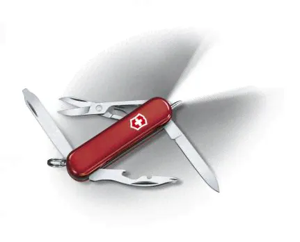 Нож-брелок Victorinox Classic Midnite Manager, 58 мм, 10 функций, красный*-3