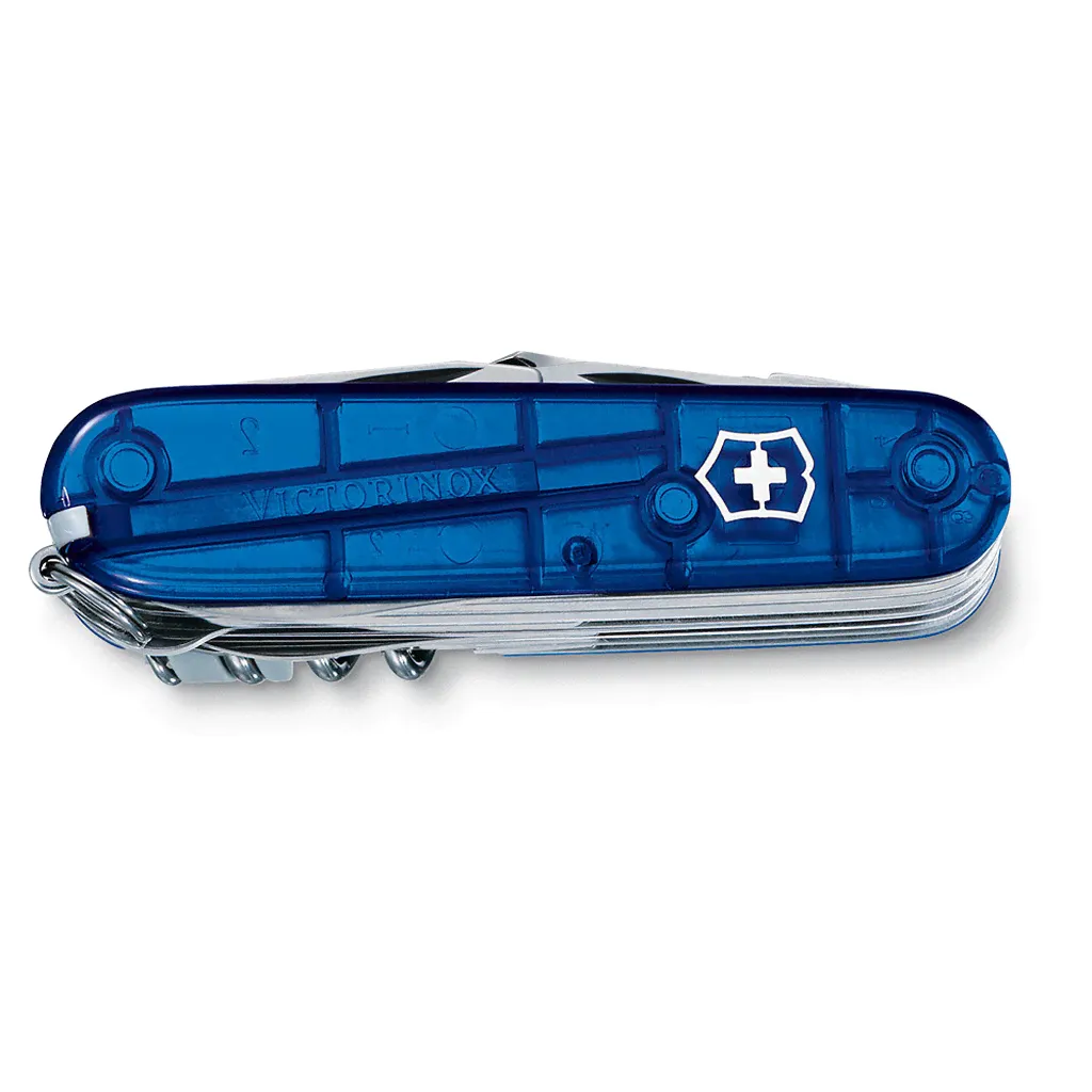 Швейцарский нож синий полупрозрачный Victorinox SwissChamp 1.6795.T2