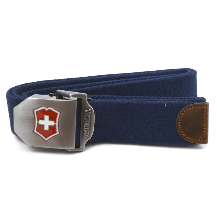 Текстильный ремень с металлической пряжкой Victorinox синий-0