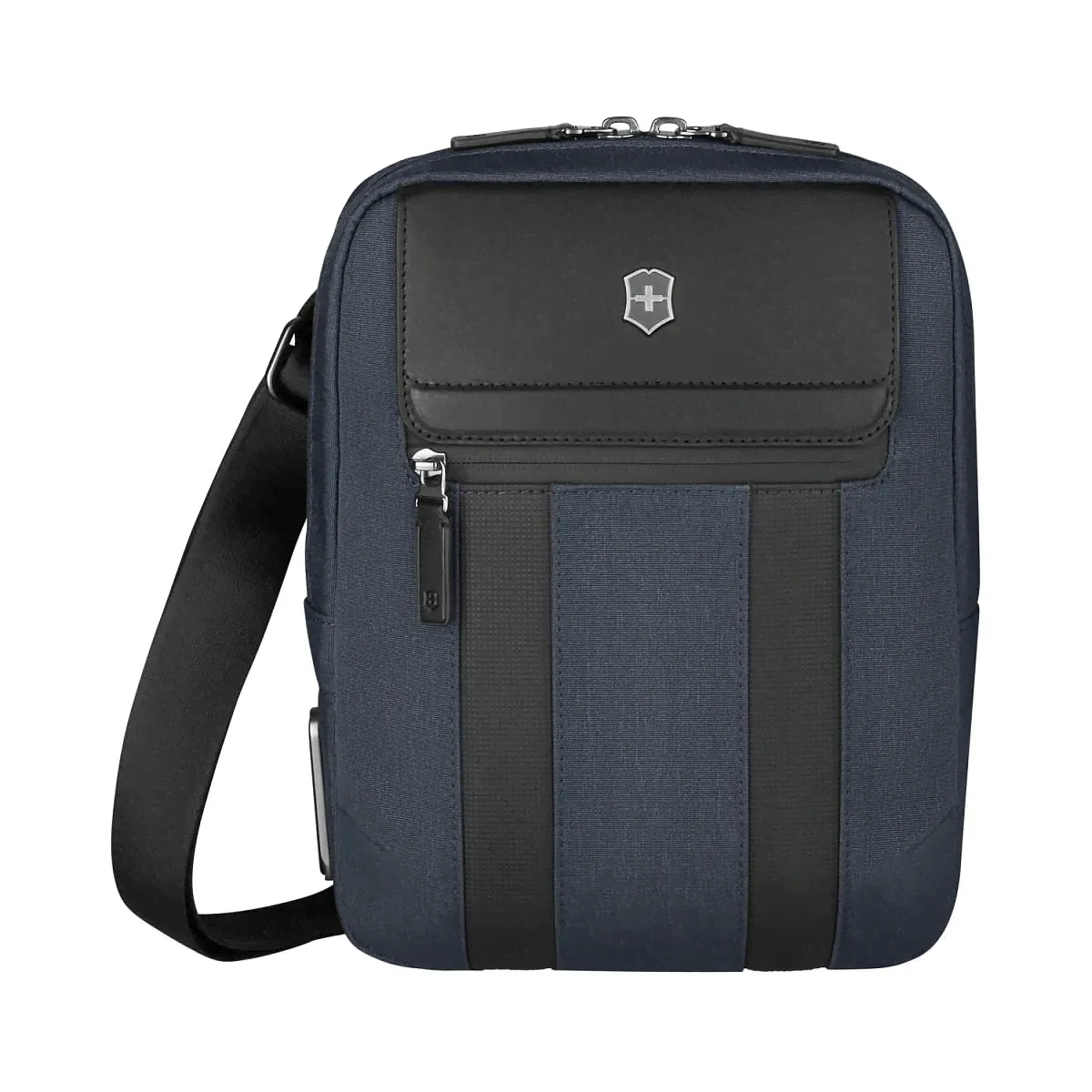 Сумка через плечо VICTORINOX Architecture Urban 2 Crossbody Bag,синий, полиэстер/кожа, 9x22x28 см,6л 612675-0