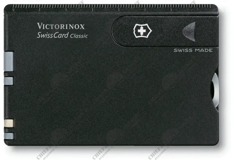 Карта швейцарская Victorinox SwissCard Classic, 10 функций, черный 0.7133, купить в интернет-магазине с доставкой по Москве и России-0