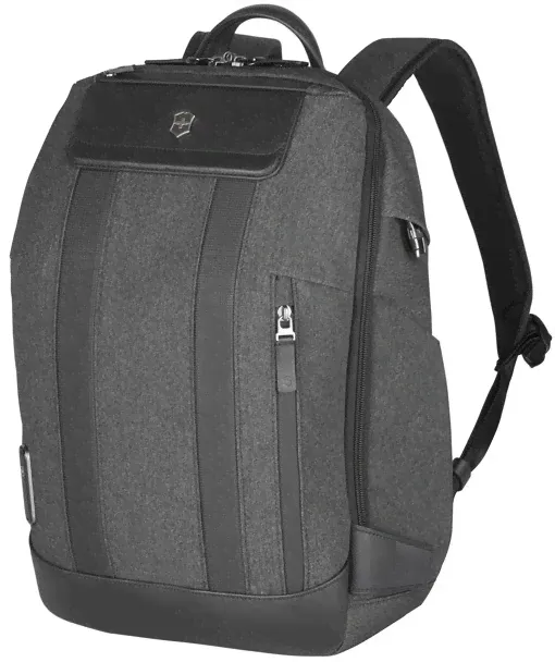 Рюкзак VICTORINOX Architecture Urban2 City Backpack 14'', серый, полиэстер / кожа, 30x19x42 см, 17 л