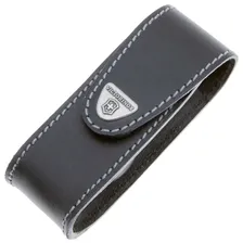 Чехол для ножа Victorinox 111 мм / 6 рядов кожаный черный, с поворотной клипсой