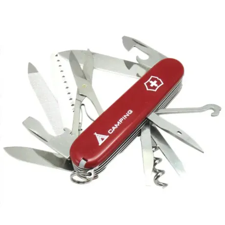 Нож Victorinox Ranger, 91 мм, 21 функция, красный с логотипом "camping"