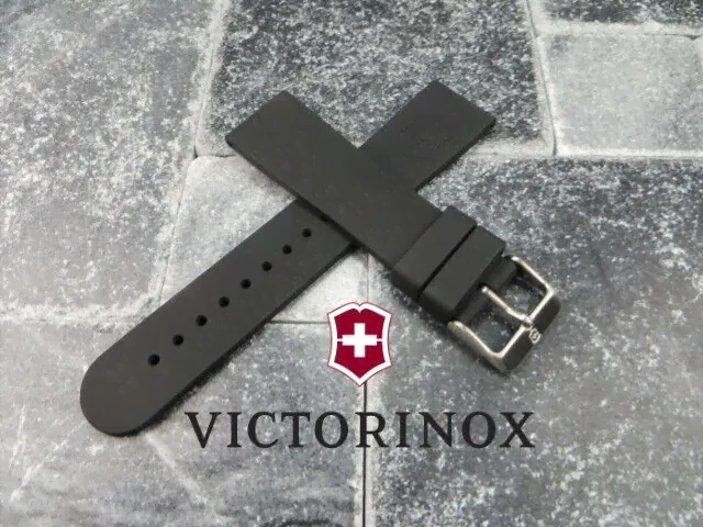 Victorinox Swiss Army Rubber Strap Black Maverick Diver Watch Band 22mm 20mm x1