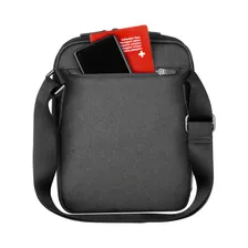 Сумка через плечо VICTORINOX Architecture Urban 2 Crossbody Bag,серый, полиэстер/кожа, 9x22x28 см,6л