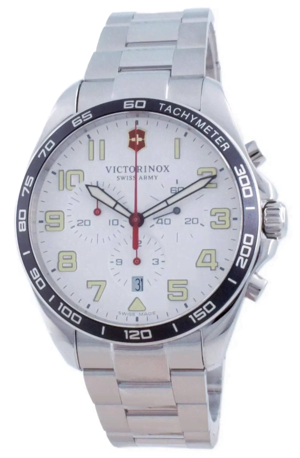 Victorinox Fieldforce Chronograph White Dial Quartz 241856 100M Мужские часы-0