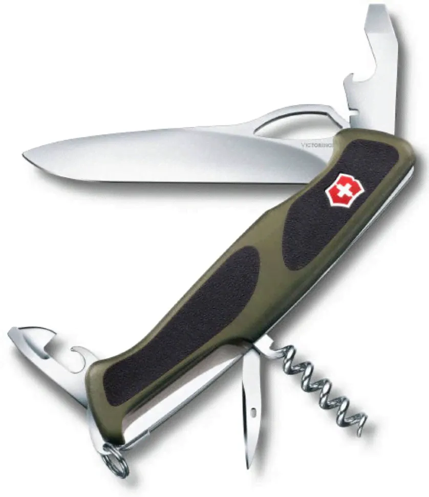 Нож перочинный Victorinox RangerGrip 61 (0.9553.MC) 130мм красный/черный карт.коробка-0