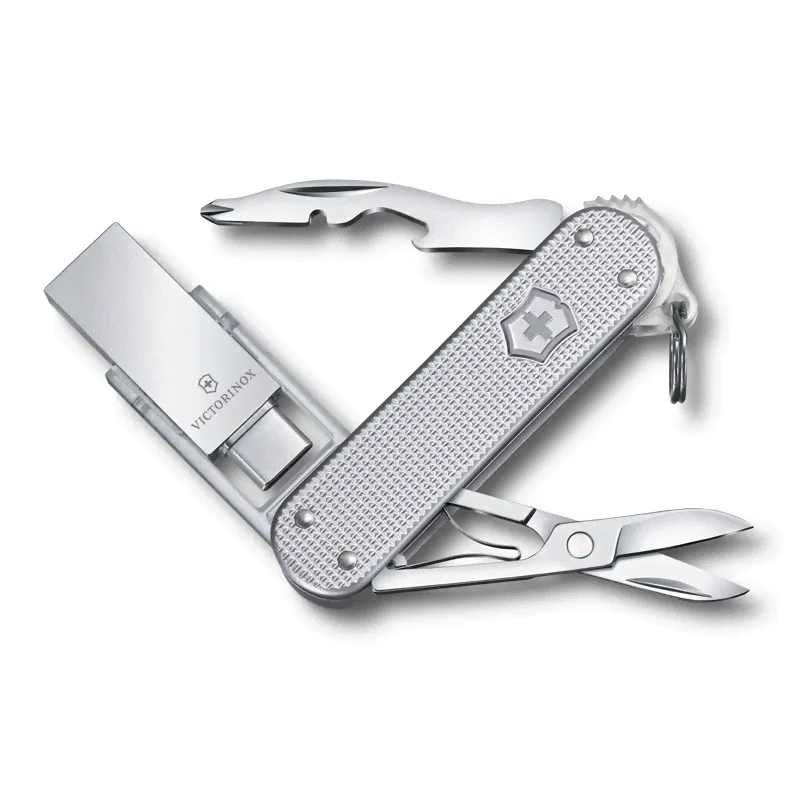 Мультитул-брелок VICTORINOX Jetsetter@work, 58 мм, с USB-модулем 3.0/3.1 16 Гб, 6 фнк, серебристый - 4.6261.26G16B1