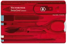 Швейцарская карта Victorinox SwissCard Classic (0.7107) красный коробка подарочная