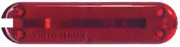 Задняя накладка для ножей Victorinox 58 мм, пластиковая, полупрозрачная красная