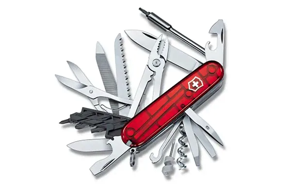 Нож складной Victorinox CyberTool 41 1.7775.T (91 мм, полупрозрачный красный)-0