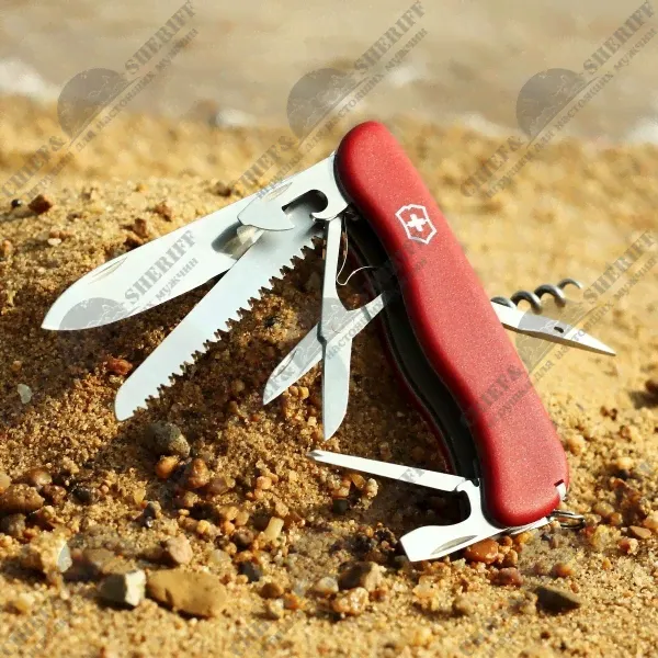 Швейцарский перочинный нож Victorinox Outrider 111 мм, 14 функций, с фиксатором лезвия красный 0.9023, купить в интернет-магазине с доставкой по Москве и России