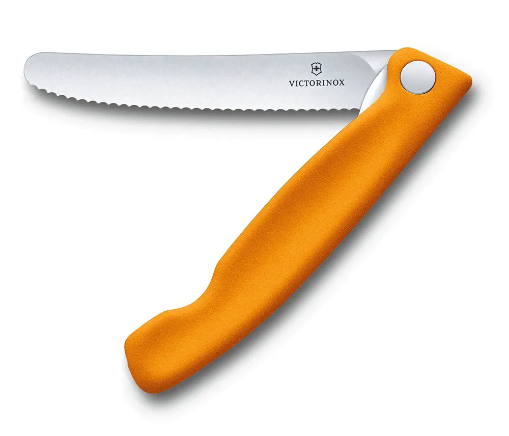 Кухонный складной нож Victorinox, длина лезвия 11 см., 6.7836.F9B, оранжевый