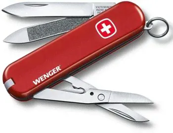 Нож перочинный Victorinox Wenger (0.6423.91) 65мм 7функц. красный карт.коробка-0
